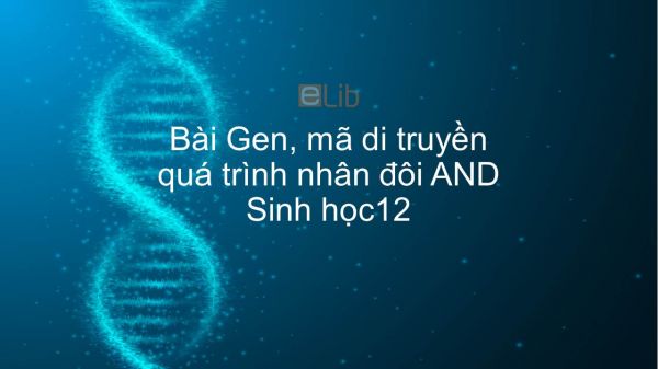 Sinh học 12 Bài 1: Gen, mã di truyền và quá trình nhân đôi ADN
