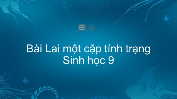 Sinh học 9 Bài 2: Lai một cặp tính trạng