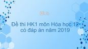 10 đề thi HK1 môn Hóa 12 năm 2019 có đáp án