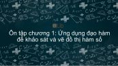 Toán 12 Ôn tập chương 1: Ứng dụng đạo hàm để khảo sát và vẽ đồ thị của hàm số