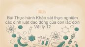 Lý 12 Bài 6: Thực hành: Khảo sát thực nghiệm các định luật dao động của con lắc đơn