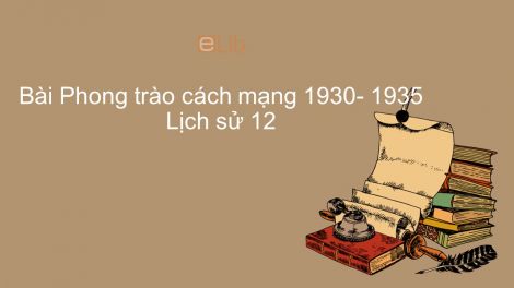 phong trào cách mạng 1930 đến 1935