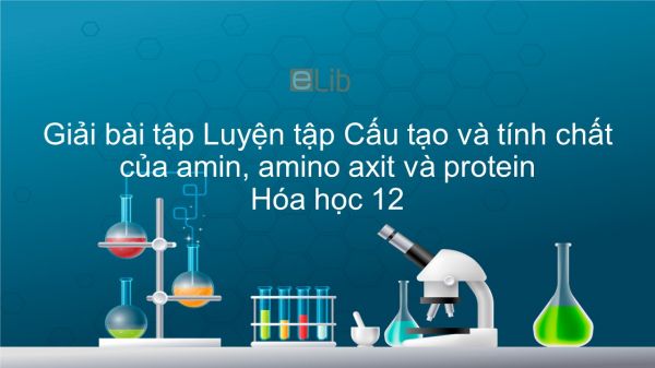 Giải bài tập SGK Hóa 12 Bài 12: Luyện tập Cấu tạo và tính chất của amin, amino axit và protein