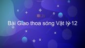 Lý 12 Bài 8: Giao thoa sóng