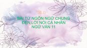Từ ngôn ngữ chung đến lời nói cá nhân Ngữ Văn 11