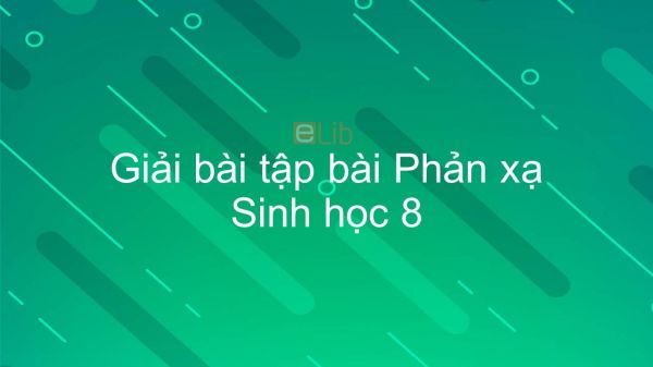 Giải bài tập SGK Sinh học 8 Bài 6: Phản xạ