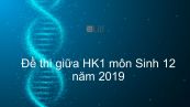10 đề thi giữa Học kì 1 môn Sinh lớp 12 năm 2019 có đáp án