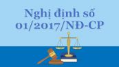 Nghị định 01/2017/NĐ-CP về sửa đổi, bổ sungquy định thi hành Luật đất đai