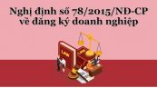 Nghị định 78/2015/NĐ-CP về đăng ký doanh nghiệp
