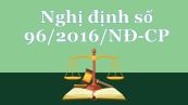 Nghị định 96/2016/NĐ-CP quy định về an ninh, trật tự đối với một số ngành, nghề