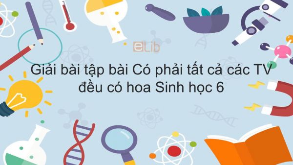 Giải bài tập SGK Sinh học 6 Bài 4: Có phải tất cả thực vật đều có hoa