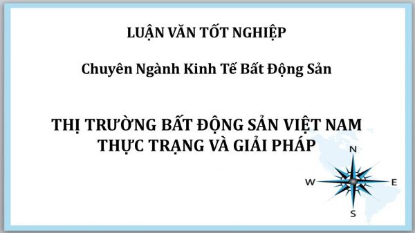 Luận văn: Thị trường bất động sản Việt Nam thực trạng và giải pháp
