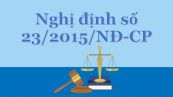 Nghị định 23/2015/NĐ-CP về cấp bản sao từ sổ gốc, chứng thực bản sao từ bản chính