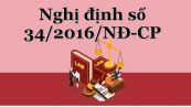 Nghị định 34/2016/NĐ-CP về quy định Luật ban hành văn bản quy phạm pháp luật