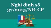 Nghị định 37/2015/NĐ-CP về quy định chi tiết về hợp đồng xây dựng