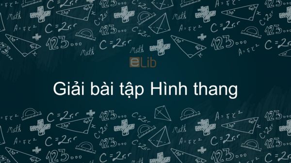 Giải bài tập SGK Toán 8 Bài 2: Hình thang