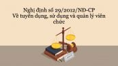 Nghị định 29/2012/NĐ-CP về tuyển dụng, sử dụng và quản lý viên chức