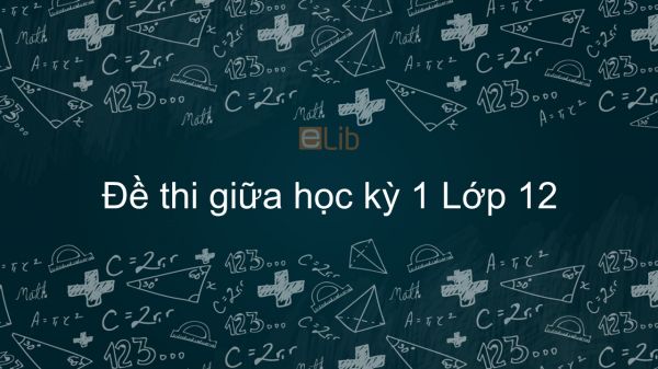 10 Đề thi giữa HK1 môn Toán 12 có đáp án  năm 2019