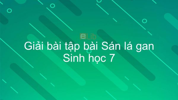 Giải bài tập SGK Sinh học 7 Bài 11: Sán lá gan