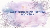 Các phương châm hội thoại Ngữ Văn 9
