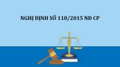 Nghị định số 118/2015/NĐ-CP quy định chi tiết và hướng dẫn thi hành luật đầu tư