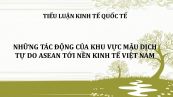 Tiểu luận: Những tác động của khu vực mậu dịch tự do ASEAN tới nền kinh tế Việt Nam