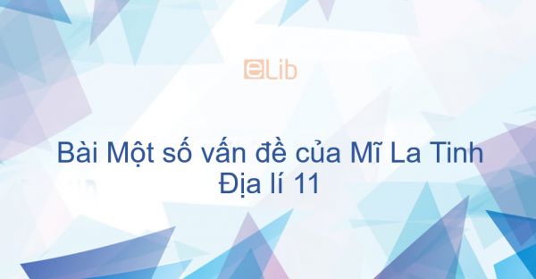 Địa lí 11 Bài 5: Một số vấn đề của Mĩ La Tinh