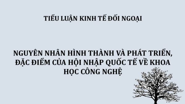 Tiểu luận: Nguyên nhân hình thành và phát triển, đặc điểm của hội nhập quốc tế về khoa học công nghệ