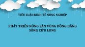 Tiểu luận: Phát triển nông sản vùng đồng bằng Sông Cửu Long
