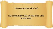 Tiểu luận: Nợ công châu Âu và bài học cho Việt Nam