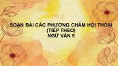 Soạn bài Các phương châm hội thoại Ngữ Văn 9 siêu ngắn