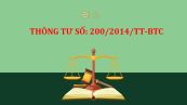 Thông tư số 200/2014/TT-BTC hướng dẫn chế độ kế toán doanh nghiệp