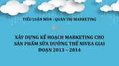 Tiểu luận: Xây dựng kế hoạch marketing cho sản phẩm sữa dưỡng thể NIVEA giai đoạn 2013-2014