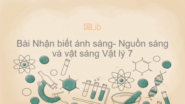 Lý 7 bài 1: Nhận biết ánh sáng- Nguồn sáng và vật sáng