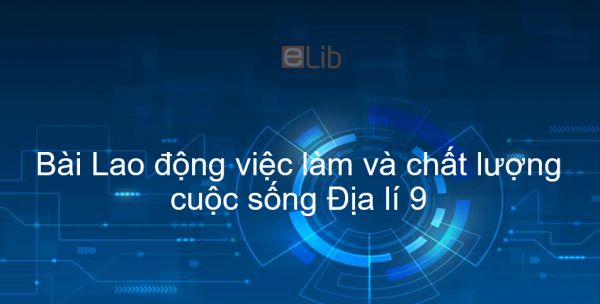 Địa lí 9 Bài 4: Lao động việc làm và chất lượng cuộc sống