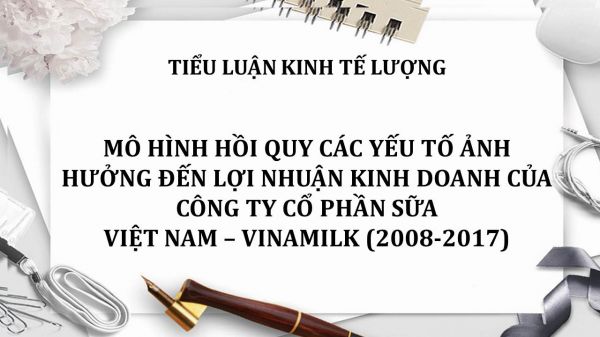 Tiểu luận: Mô hình hồi quy các yếu tố ảnh hưởng đến lợi nhuận kinh doanh của Công ty cổ phần sữa Việt Nam-Vinamilk