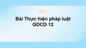 GDCD 12 Bài 2: Thực hiện pháp luật