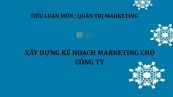 Tiểu luận: Xây dựng kế hoạch marketing cho công ty