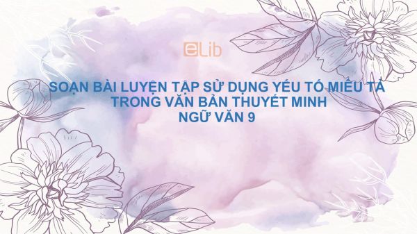 Soạn bài Luyện tập sử dụng yếu tố miêu tả trong văn bản thuyết minh (tt) Ngữ văn 9 tóm tắt