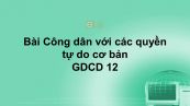 GDCD 12 Bài 6: Công dân với các quyền tự do cơ bản