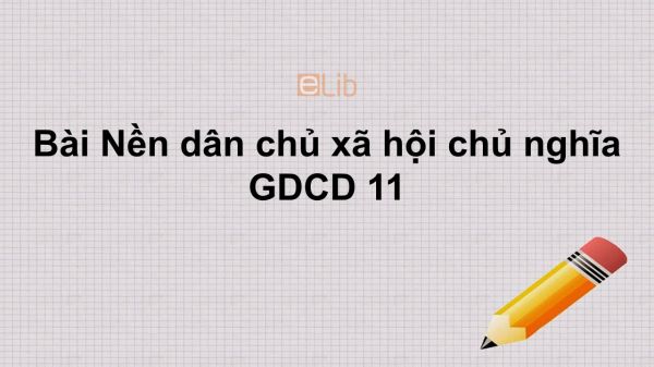 GDCD 11 Bài 10: Nền dân chủ xã hội chủ nghĩa