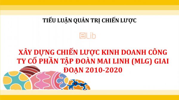 Tiểu luận: Xây dựng chiến lược kinh doanh Công ty cổ phần Tập đoàn Mai Linh giai đoạn 2010-2020