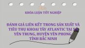Luận văn: Đánh giá liên kết trong sản xuất và tiêu thụ khoai tây Atlantic tại xã Yên Trung, huyện Yên Phong, tỉnh Bắc Ninh