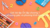 Giải bài tập SGK Toán 11 Ôn tập chương 1: Hàm số lượng giác và Phương trình lượng giác