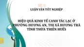 Luận văn: Hiệu quả kinh tế canh tác lạc ở phường Hương An, thị xã Hương Trà tỉnh Thừa Thiên Huế