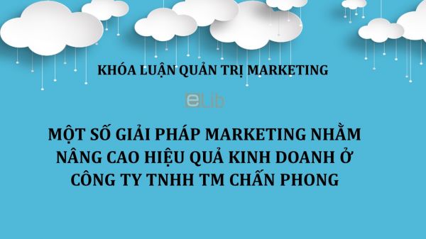 Luận văn: Một số giải pháp Marketing nhằm nâng cao hiệu quả kinh doanh ở Công ty TNHH TM Chấn Phong