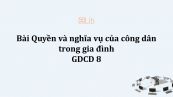 GDCD 8 Bài 12: Quyền và nghĩa vụ của công dân trong gia đình