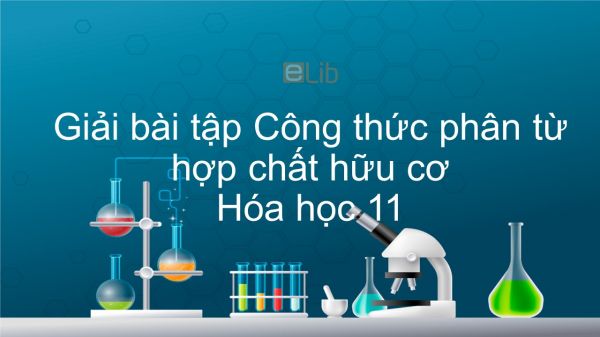 Giải bài tập SGK Hóa 11 Bài 21: Công thức phân từ hợp chất hữu cơ