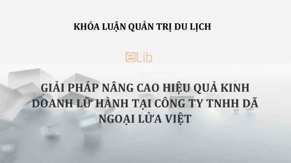 Luận văn: Giải pháp nâng cao hiệu quả kinh doanh lữ hành tại Công ty TNHH Dã ngoại Lửa Việt