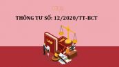 Thông tư 12/2020/TT-BCT sửa đổi, bổ sung một số điều của thông tư số 09/2017/TT-BTC